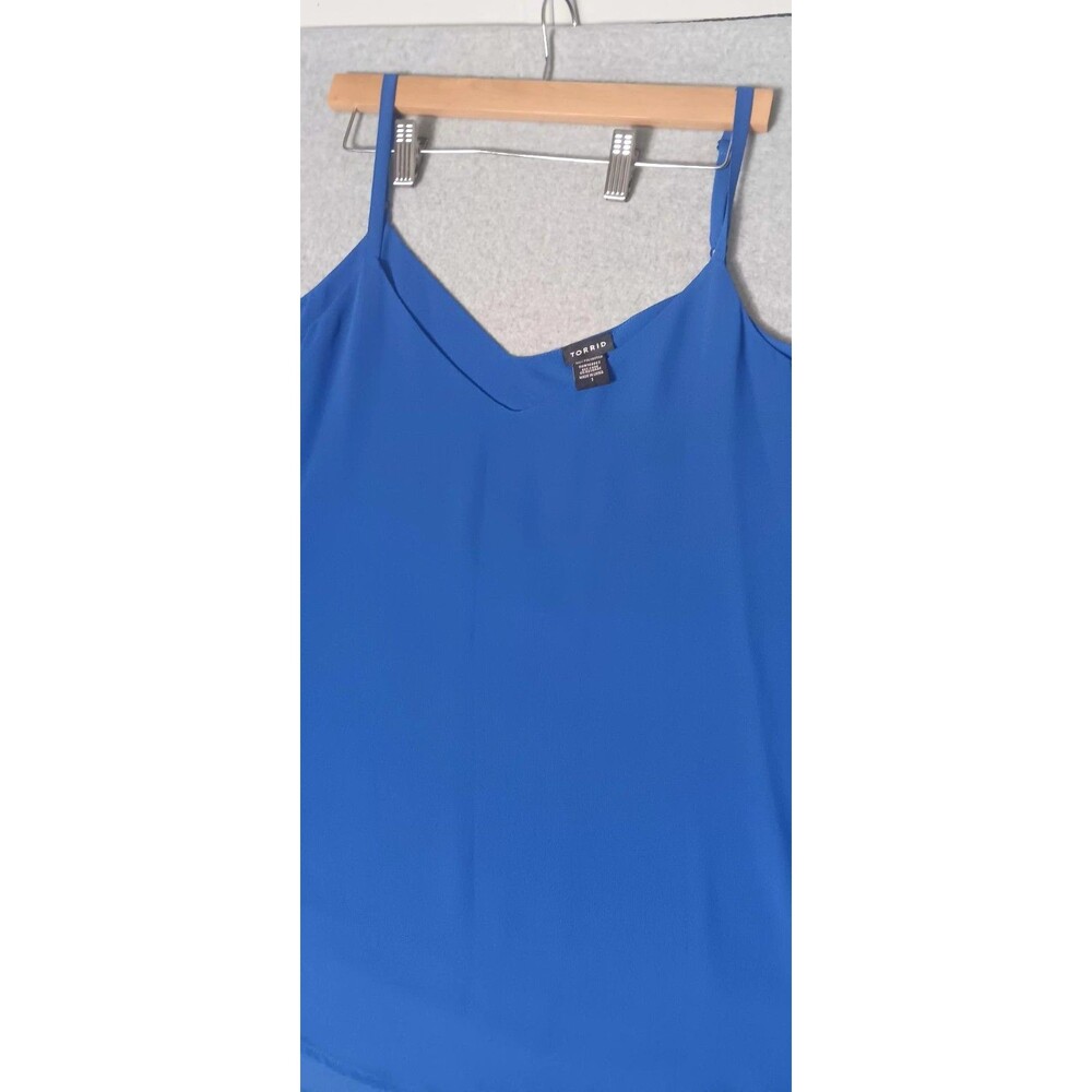 Torrid Sophie Georgette Swing Cami 1 Cobalt Blue Layering Boho Festival Flowy - Picture 5 of 12